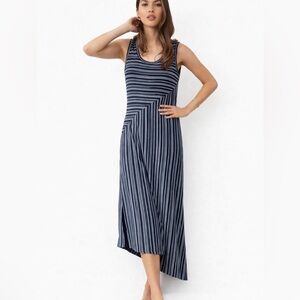 Cabi Dia Striped Maxi Tank Dress Size M